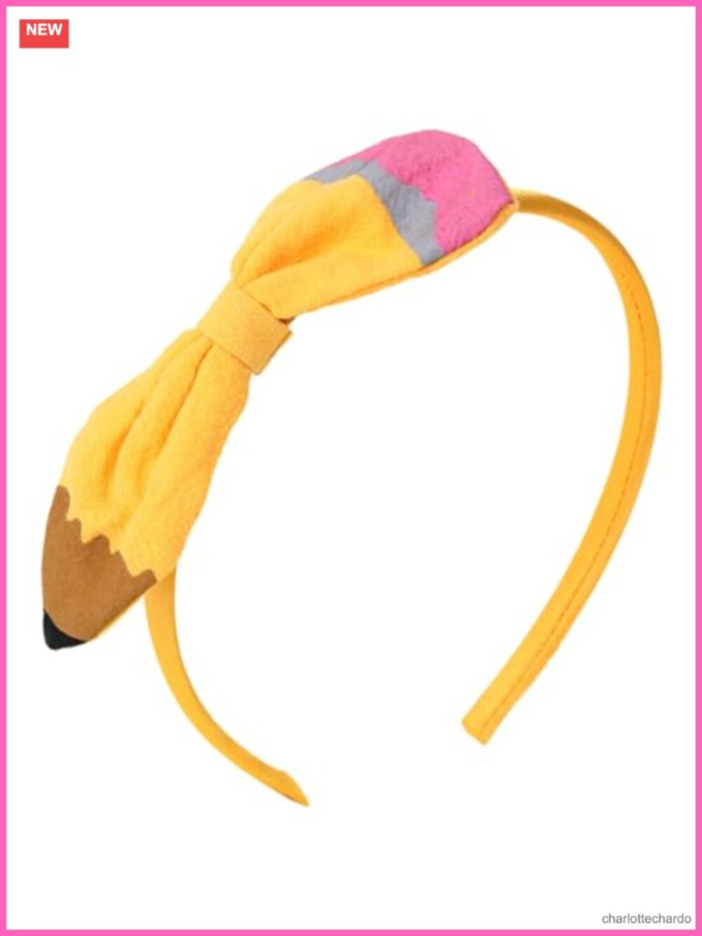Pencil Headband Bow Hair Band Fabric One Size Back to School Party